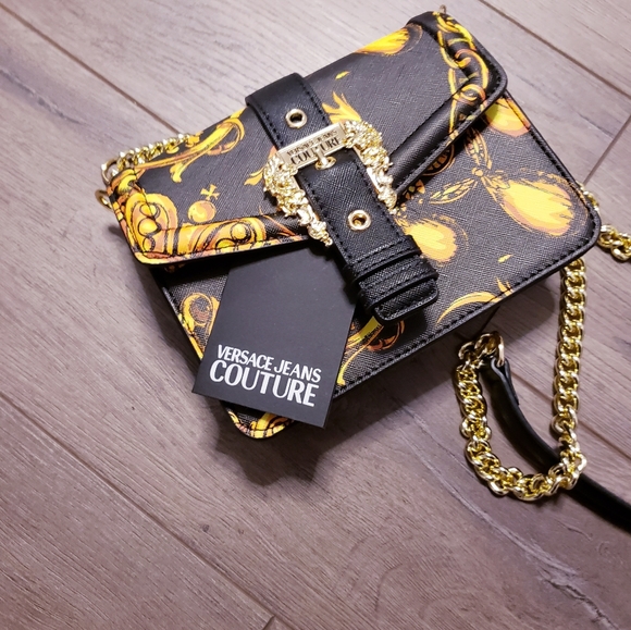 Versace Jeans Collection Handbags - Versace Jeans Couture black Baroque Buckle Bag